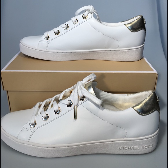 NIB Michael Kors Irving Lace Up Leather Sneakers - Picture 2 of 6